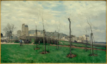 Blick auf Montmartre von der Cité des Fleurs in Batignolles